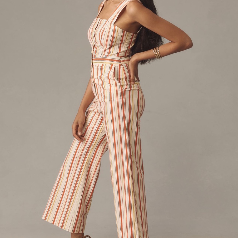 Portside Button-front jumpsuit by Maeve from Anthropologie